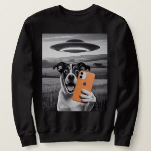 Sudadera Perro Selfie OVNI Alien Divertido - Gato Genial y 