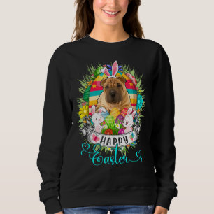 Sudadera Perro Shar Pei En Cebollos De Huevos De Pascua Fel
