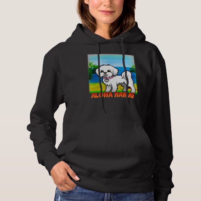 Sudadera Perro Shih Tzu retro vintage en verano (Anverso)
