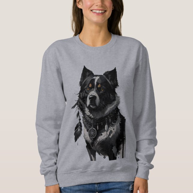 Sudadera perro, soñador, amuleto, talismán, (Anverso)
