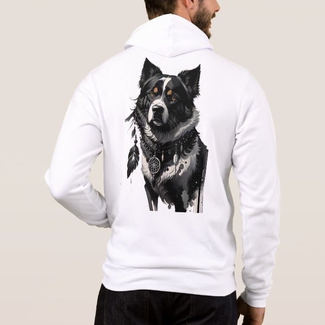Sudadera perro, soñador, amuleto, talismán, (Reverso)