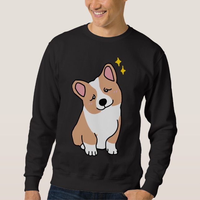 Sudadera Perro sonriente Cute Corgi (Anverso)