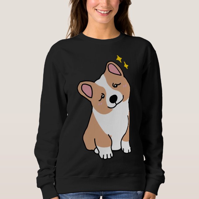 Sudadera Perro sonriente Cute Corgi (Anverso)
