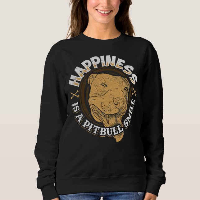 Sudadera Perro sonriente de Pitbull (Anverso)