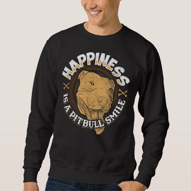 Sudadera Perro sonriente de Pitbull (Anverso)
