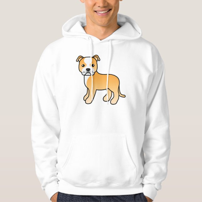 Sudadera Perro Staffordshire Bull Terrier de color cervato  (Anverso)