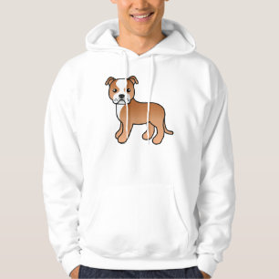 Sudadera Perro Staffordshire Bull Terrier Rojo Y Blanco