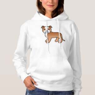 Sudadera Perro Staffordshire Bull Terrier Rojo Y Blanco