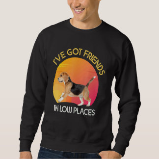 Sudadera Perro Tengo amigos en lugares bajos  Perro