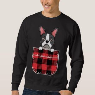 Sudadera Perro Terrier De Boston En Bolsillo De Buffalo Imp
