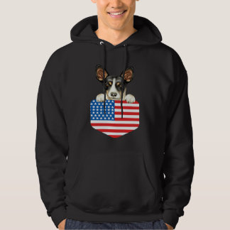 Sudadera Perro Terrier de Rata de la Bandera de América en 