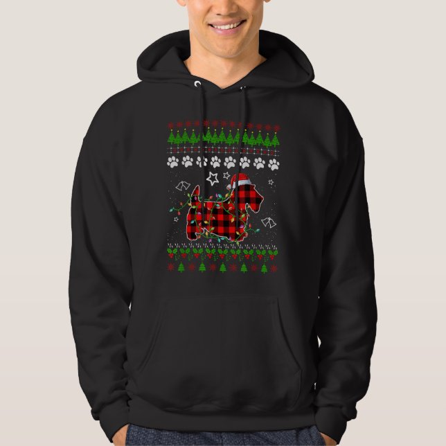 Sudadera Perro Terrier escocés Gracioso Navidad Sueño Chico (Anverso)