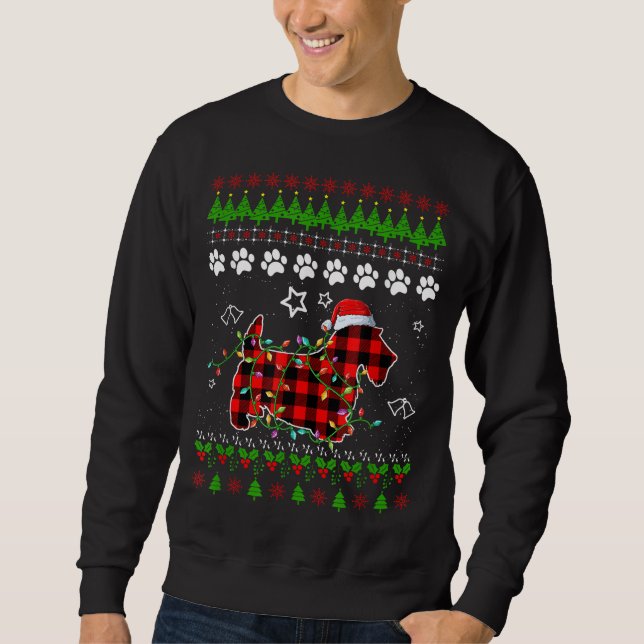 Sudadera Perro Terrier escocés Gracioso Navidad Sueño Chico (Anverso)