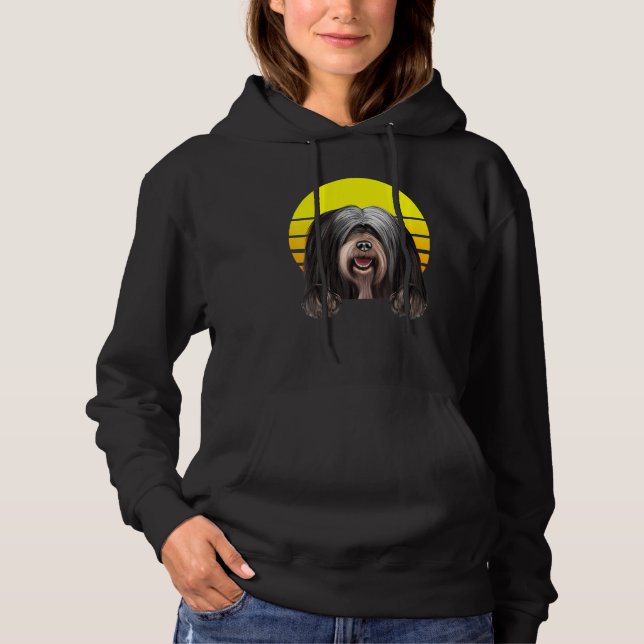 Sudadera Perro Terrier Tibetano Vintage Sunset (Anverso)