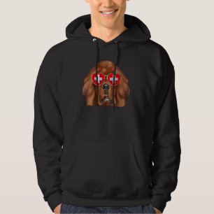Sudadera Perro tibetano espumoso Suiza Bandera gafas de sol
