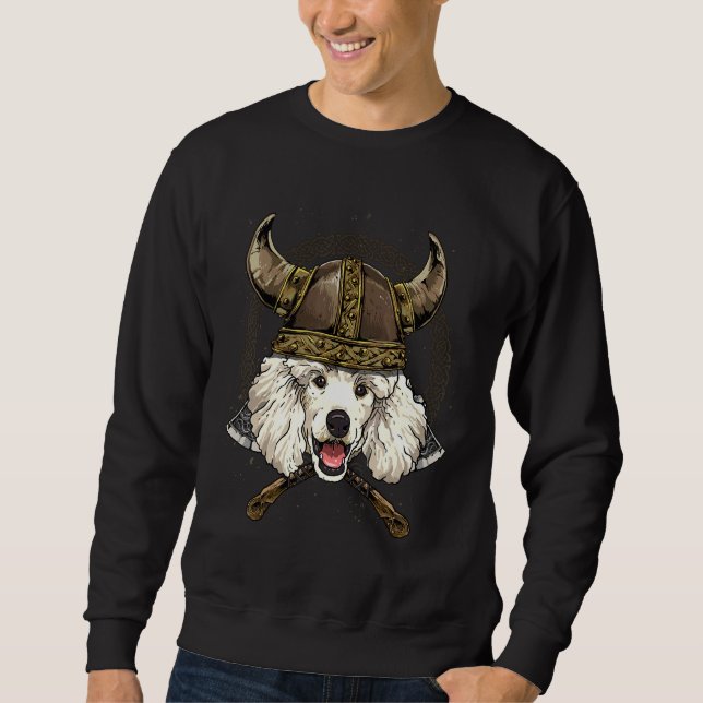 Sudadera Perro Valhalla Pagano Nórdico Renacimiento Caniche (Anverso)