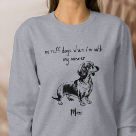 Sudadera Perro Vienés Humor de Dachshund Sin Días de Gruñid