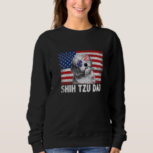 Sudadera Perro vintage retro papá cachorro Shih Tzu Dad alg