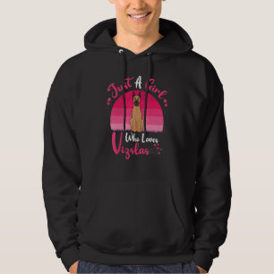 Sudadera Perro Vizsla Vintage Solo Una Chica Que Ama Vizsl
