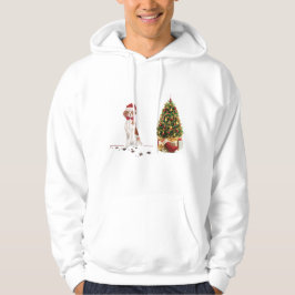 Sudadera Perro y árbol de Navidades divertidos de Bretaña