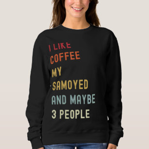 Sudadera Perro Y Café Retro Samoyed