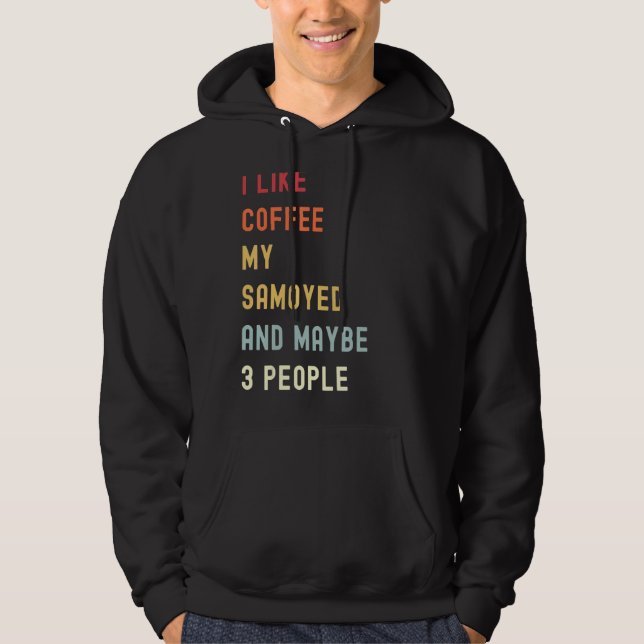 Sudadera Perro Y Café Retro Samoyed (Anverso)