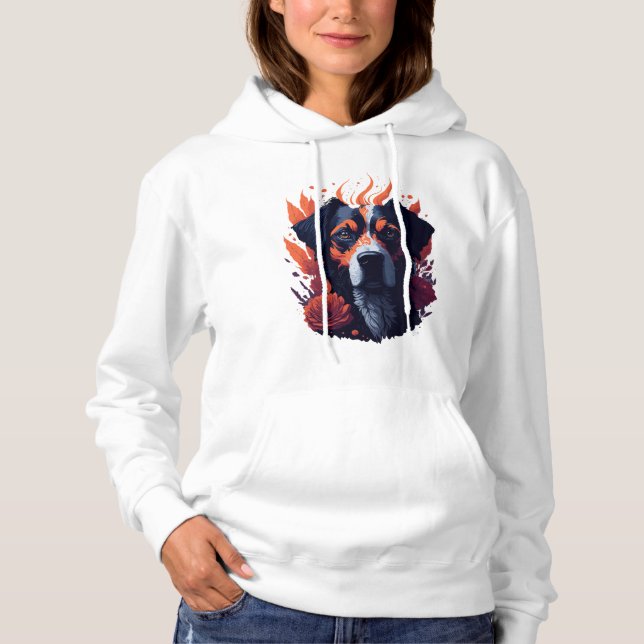 Sudadera Perro y flores (Anverso)