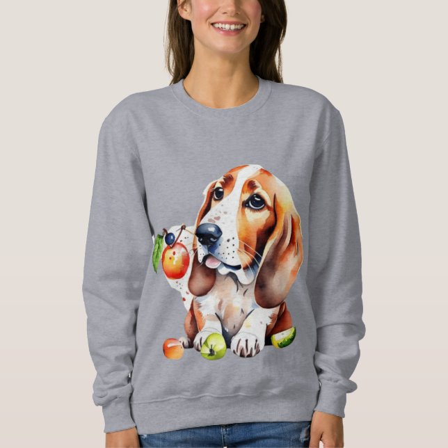 Sudadera Perro y frutas (Anverso)