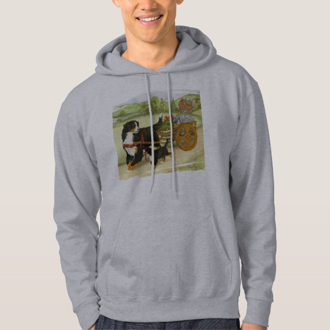 Sudadera Perro y perrito de la montaña de Bernese con el (Anverso)