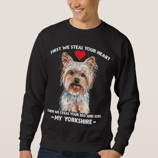 Sudadera Perro Yorkshire amante de las mascotas (Anverso)