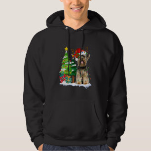 Sudadera Perro Yorkshire Terrier Sombrero de Santa Reno Nav
