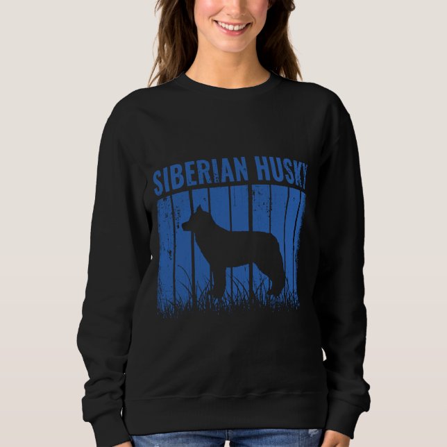 Sudadera Perros 365 cosecha retro siberiana de perro Husky (Anverso)
