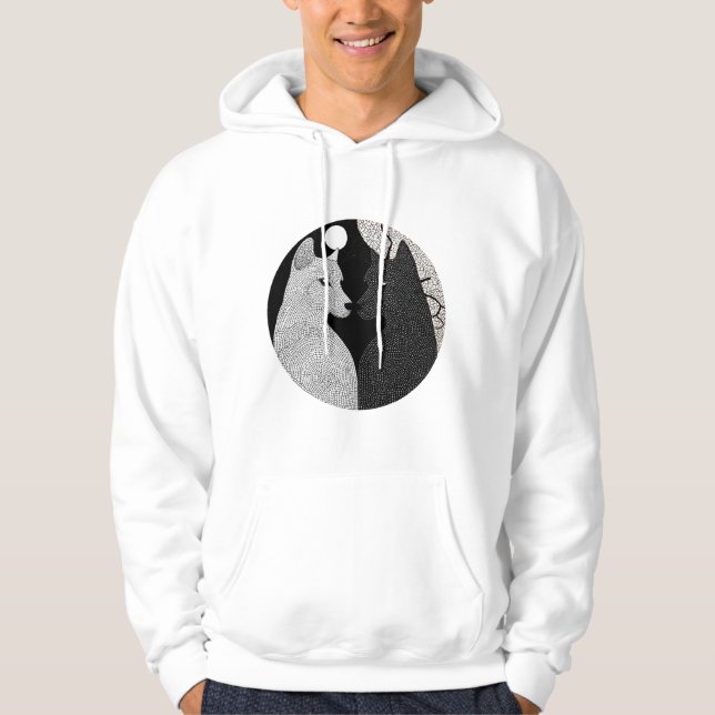 Sudadera Perros blancos y negros (Anverso)