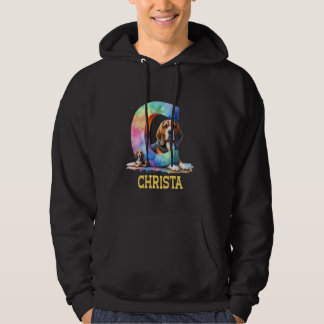 Sudadera Perros Cute Letra Christa Nombre Perro Arcoiris