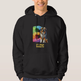 Sudadera Perros Cute Letra Eleni Nombre Perro Arcoiris