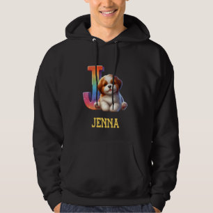 Sudadera Perros Cute Letra Jenna Nombre Perro Arcoiris