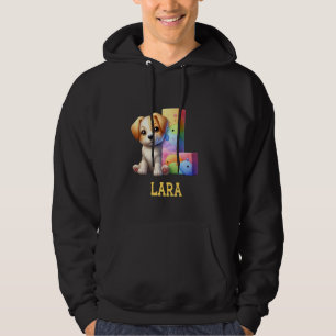 Sudadera Perros Cute Letra Lara Nombre Perro Arcoiris