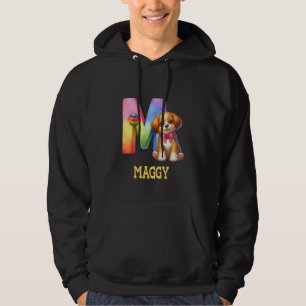 Sudadera Perros Cute Letra Maggy Nombre Perro Arcoiris