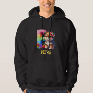 Sudadera Perros Cute Letra Petra Name Rainbow Dog