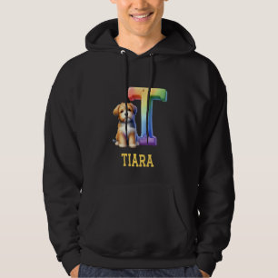 Sudadera Perros Cute Letra Tiara Nombre Perro Arcoiris