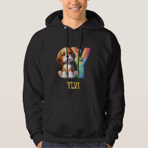 Sudadera Perros Cute Letra Ylvi Nombre Perro Arcoiris