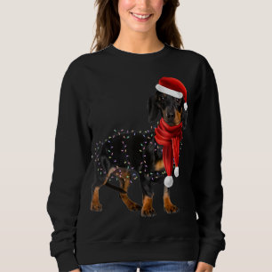 Sudadera perros dachshund con árboles navidades luces gif d
