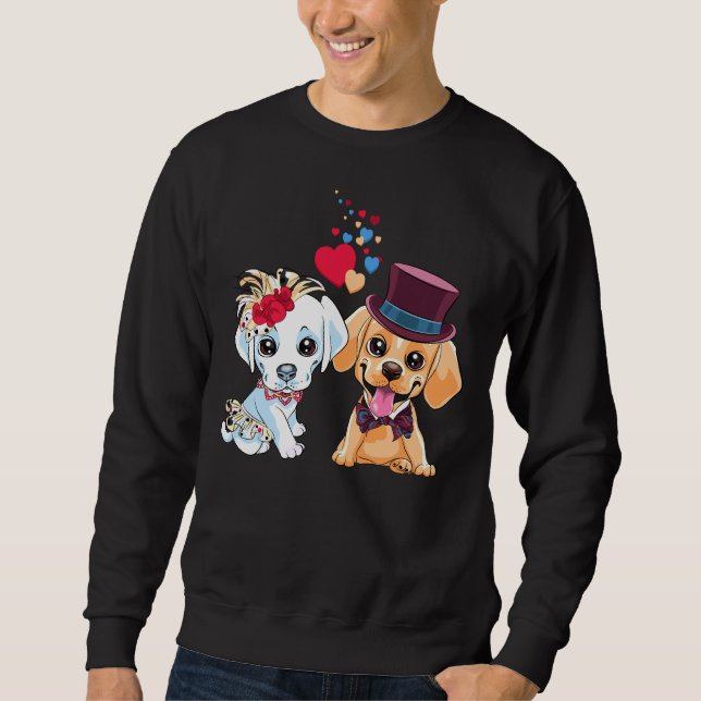 Sudadera Perros de cachorro de amor lindo Labrador recupera (Anverso)