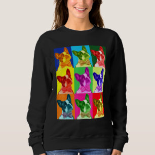 Sudadera Perros de retrato de arte pop de Bulldog francés