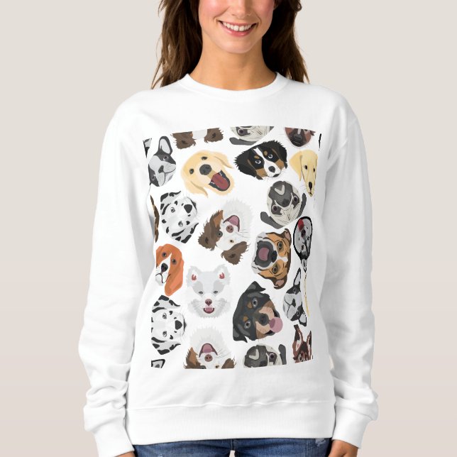 Sudadera Perros del modelo del ilustracion (Anverso)