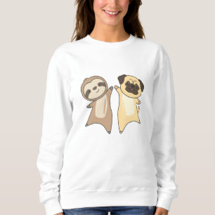 Sudadera Perros espumosos de perro de pug adoran a los perr