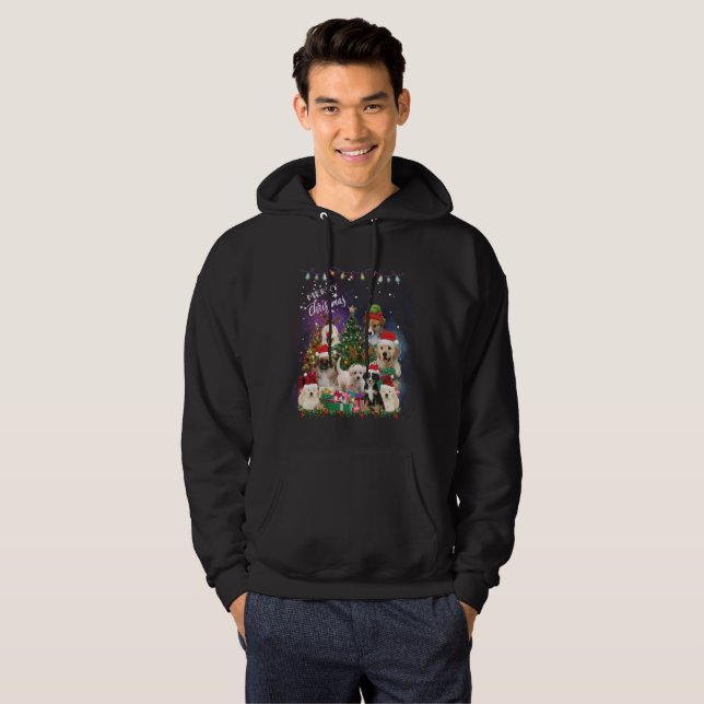 Sudadera Perros Feliz Navidad Luz (Anverso completo)