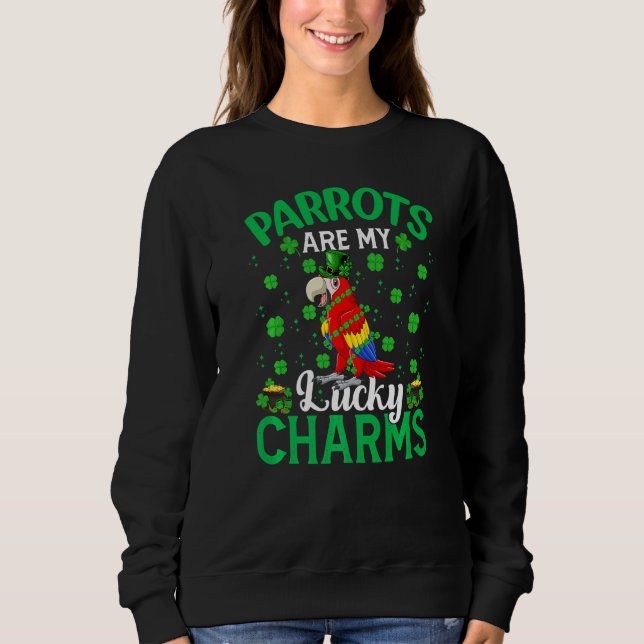 Sudadera Perros Graciosos Son Mi Lucky Charms Parrot St Pat (Anverso)