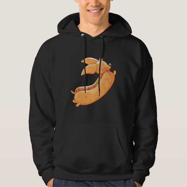 Sudadera Perros Hotdog Dachshund Weiner (Anverso)