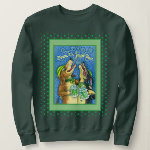 SUDADERA PERROS HOUND IRLANDESES, ST. LA CERVEZA VERDE DEL